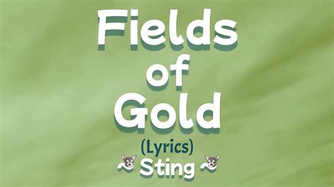 youtube fields of gold|fields of gold lyric video.